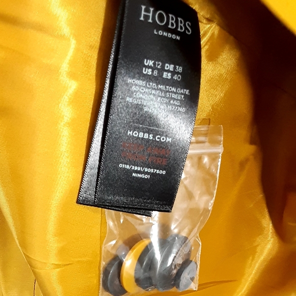 NWOT Hobbs Mustard Yellow Trench Coat - Picture 7 of 16